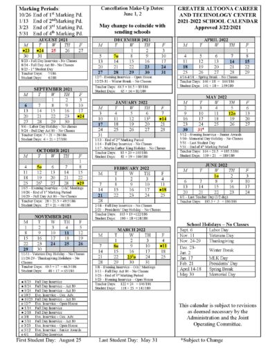 Calendar - Greater Altoona CTC